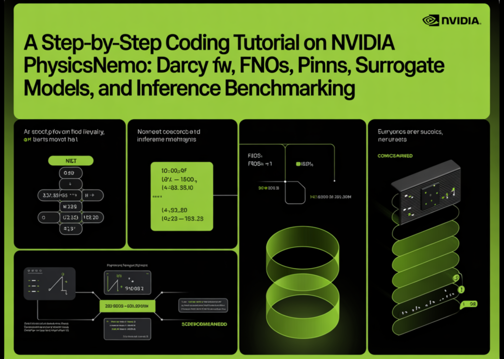 A Step-by-Step Coding Tutorial on NVIDIA PhysicsNeMo: Darcy Flow, FNOs, PINNs, Surrogate Models, and Inference Benchmarking A Step-by-Step Coding Tutorial on NVIDIA PhysicsNeMo: Darcy Flow, FNOs, PINNs, Surrogate Models, and Inference Benchmarking