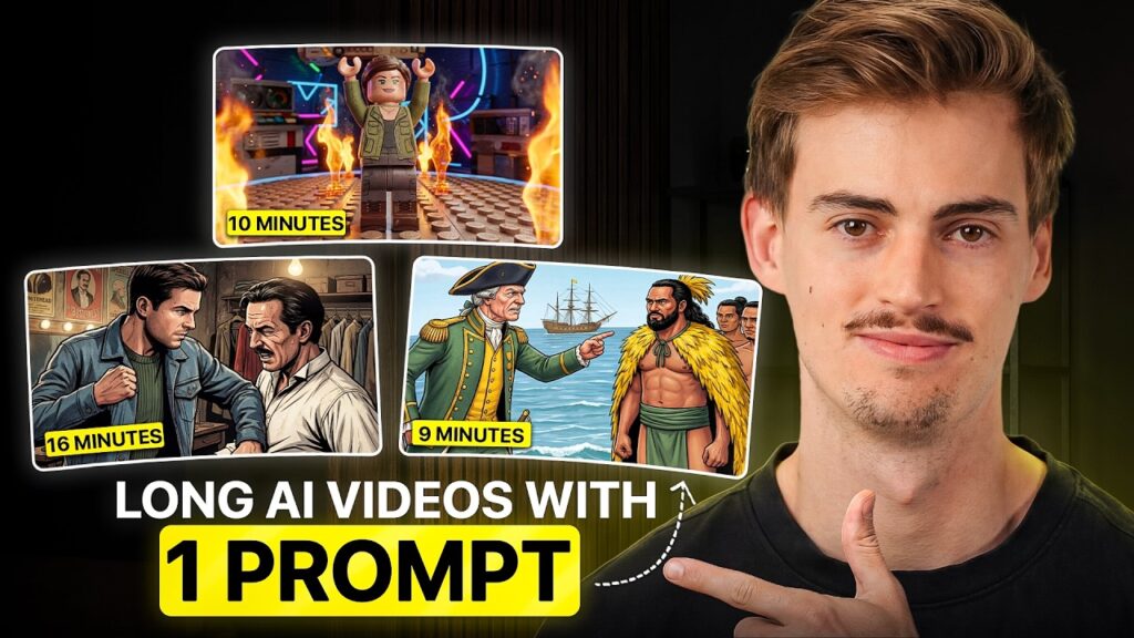 NEW AI Video Generator Creates Long AI Videos With ONE Prompt