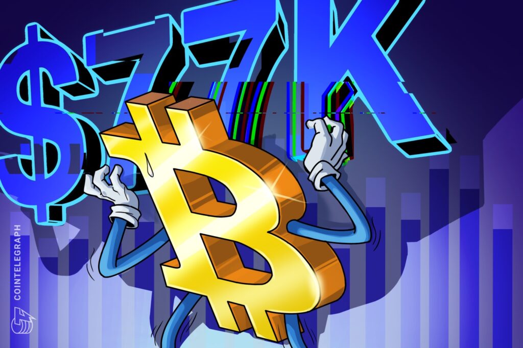 Bitcoin Spikes to $78,000 in Short Squeeze While US Stocks Hit New Highs Cointelegraph