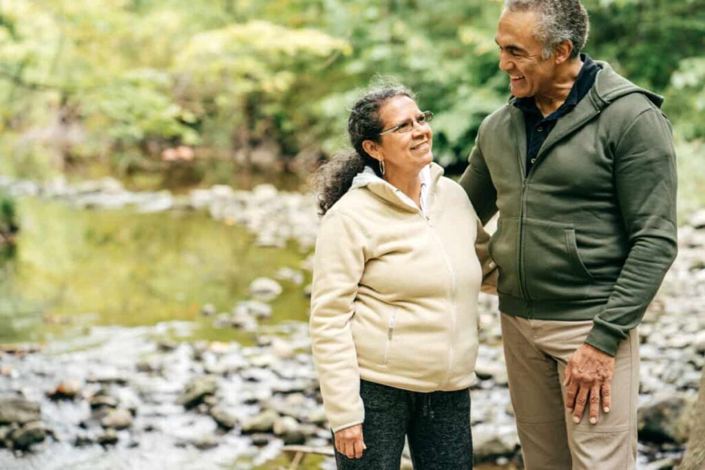 2 High-Yield Dividend Stocks That Could Be a Safer Pick for Canadian Retirees Two seniors walk in the forest