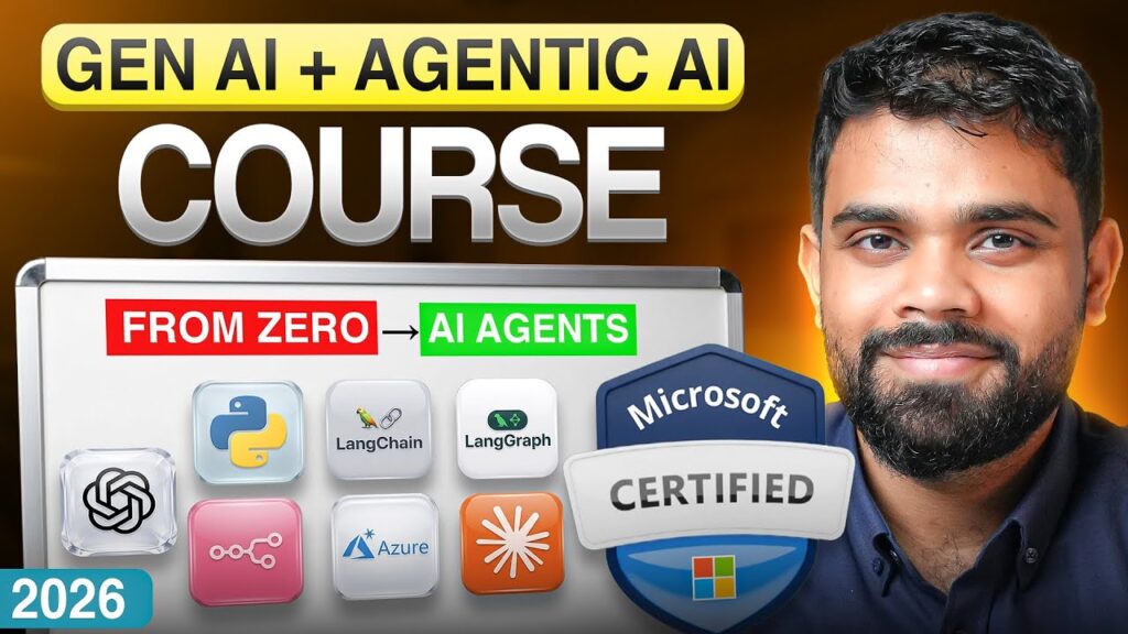 Microsoft Certified Generative AI and Agentic AI Course | With Production Grade Projects and AI Labs