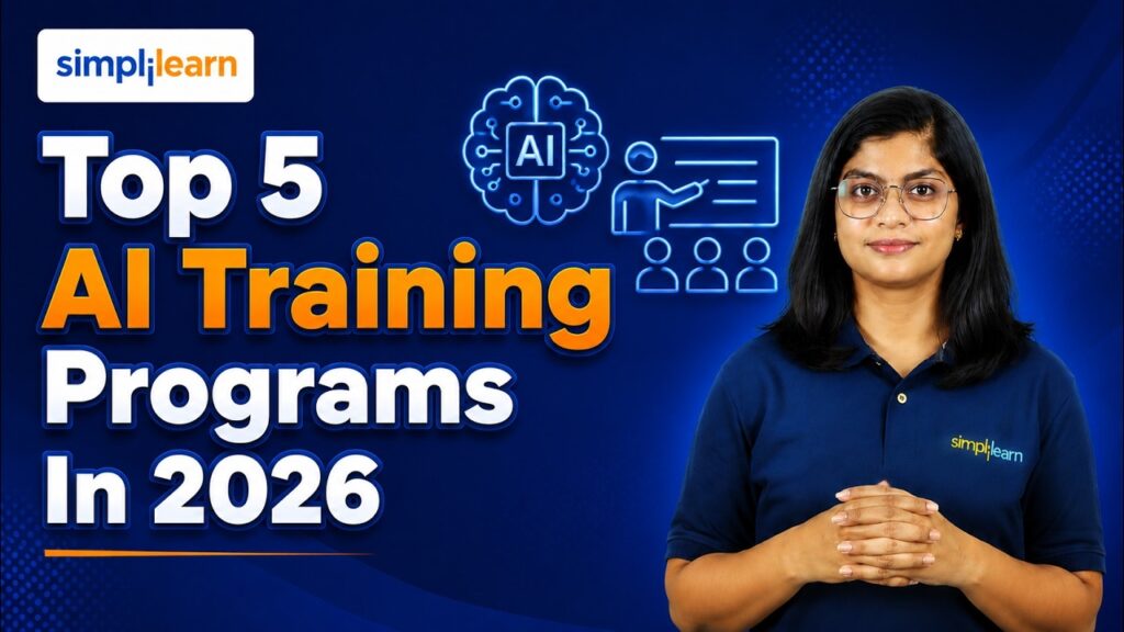 Top 5 AI Training Courses In 2026 | Best AI Training Programs To Get Hired In 2026 | Simplilearn